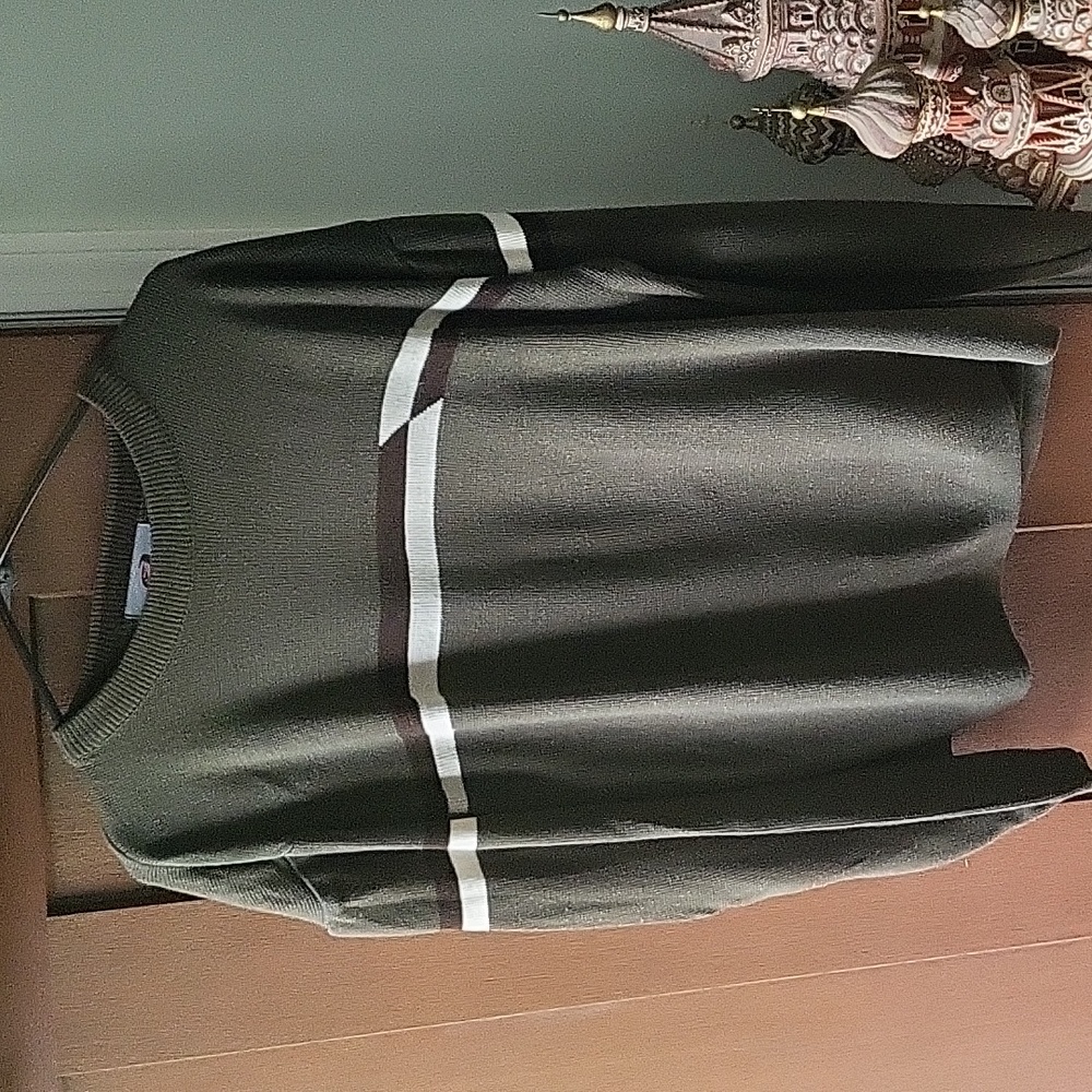 Men's Gray/Green Sweater